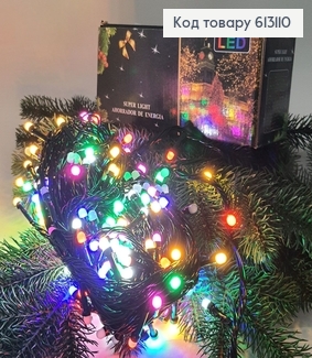 Гирлянда черная проволока 20 м 320 LED цветная (с удлинителем) 613110 фото