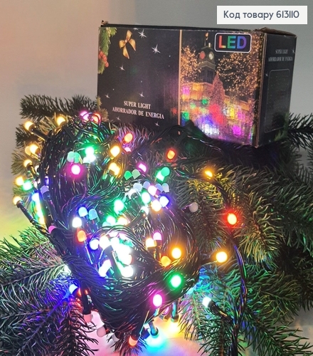 Гірлянда  чорний  дріт 20 м  320 LED кольорова (з подовжувачем) 613110 фото 1