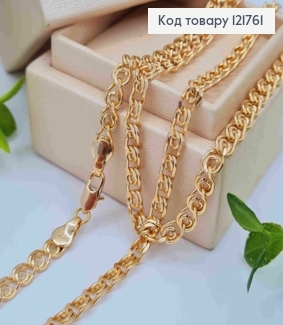 Цепочка плетения ЛАВ, ширина 4,5мм, длина 50см, Xuping 18K 121761 фото