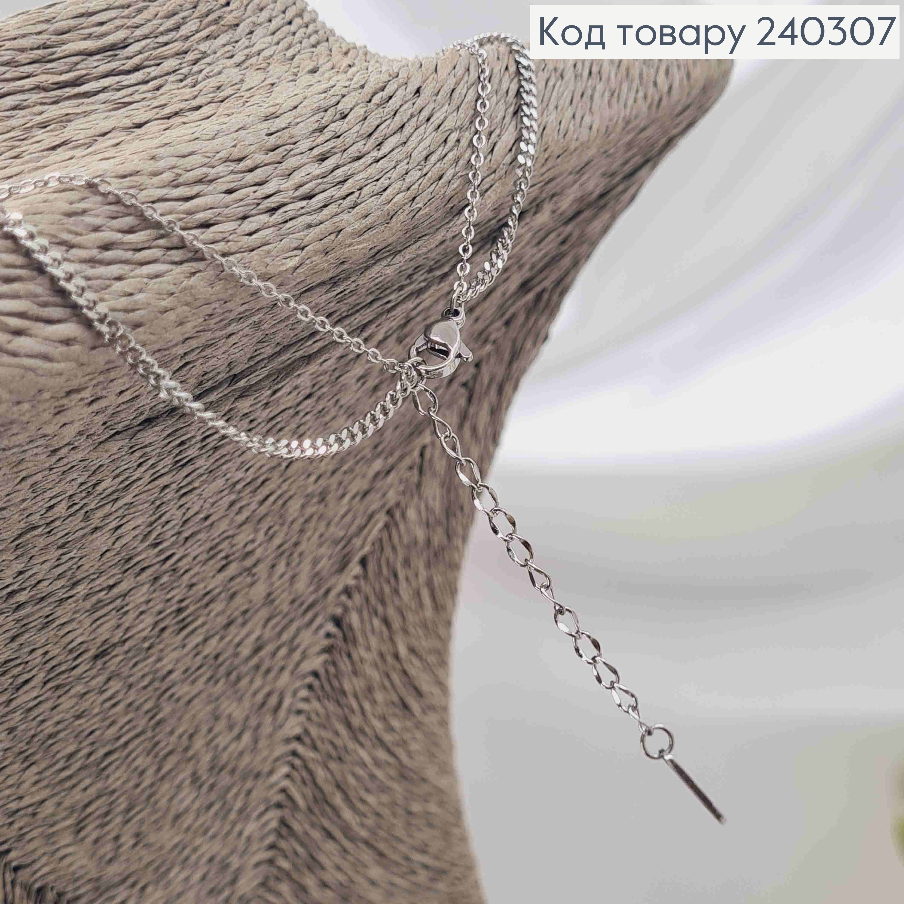 Цепочка двойная, с подвеской Римские часы с перламутром, 40+5см, сталь Stainless Steel 240307 фото 5