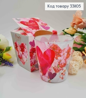 Аромасвечка стакан FLOWERS HEARTS, Secret Garden, 115г/30час., Польша 331105 фото