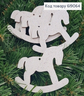 Набір іграшок дерев'яних кінь  блиск 9,5 * 7,5 см  5 шт/уп 619064 фото