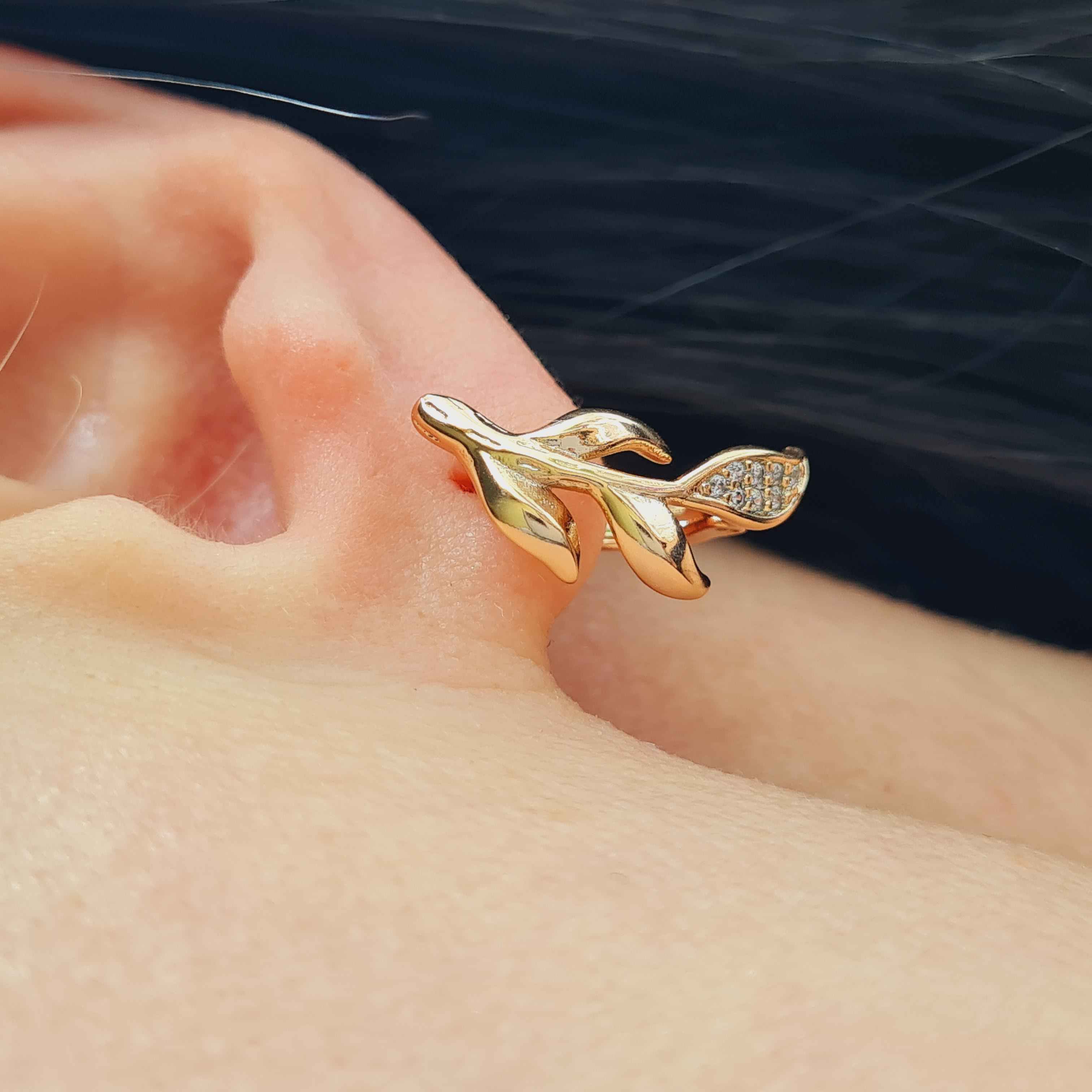 Серьги, "Чар-зелье", с камнями, 2см, англ. Xuping 18K 115880 фото 2