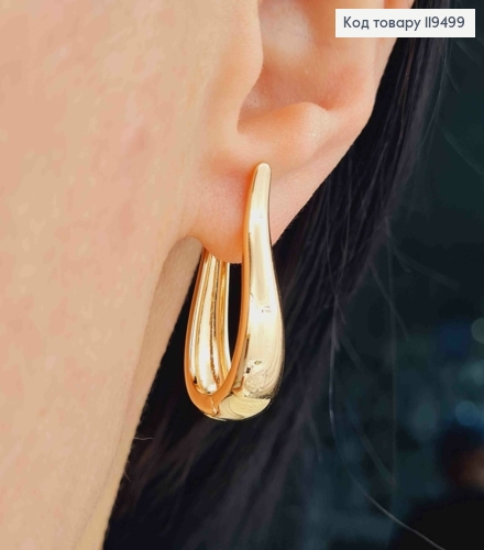 Серьги Стрелы, длина 2,8см, английская застежка, Xuping 18K 119499 фото 1