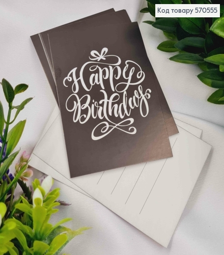 Мини открытка (10шт) "Happy Birthday" 7*10 см, Украина 570555 фото 1