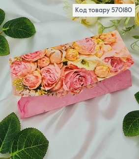 Конверт з трояндами, 17*8см, 10шт\уп 570180 фото