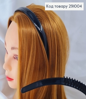 Обруч гребень пластик черный 291004 фото