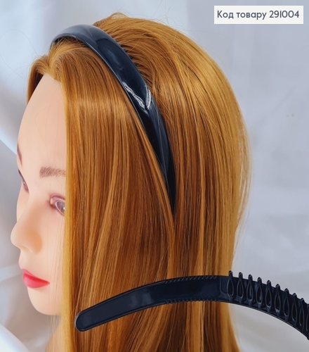 Обруч гребень пластик черный 291004 фото 1