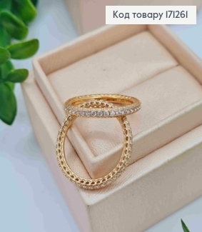 Кольцо украшено Блестящими камешками, Xuping 18К 171261 фото