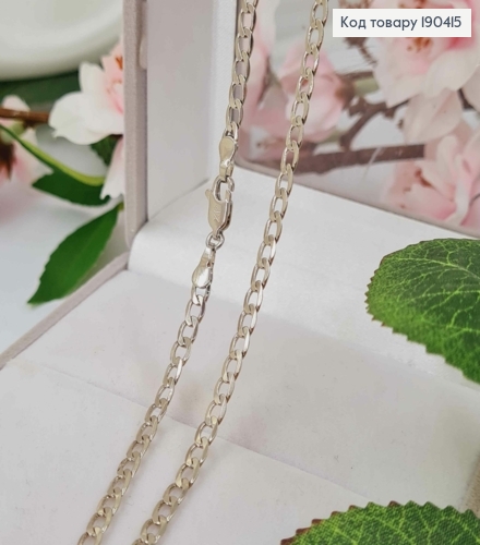 Цепочка родованная, панцирное плетение, ширина 4мм, длина 50см, Xuping 190415 фото 1