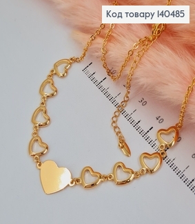 Подвеска Сердечка 40+6 см Xuping  18К 140485 фото