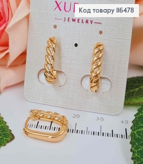 Серьги Переплетенные, 1,7см, англ. зам. Xuping 18K 116478 фото