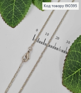 Цепочка родованная, улиточное петение, шир. 1,5мм, дл. 60см, Xuping 190395 фото