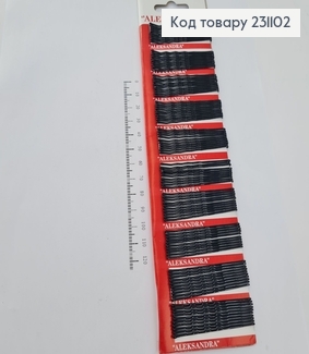 Заколка невидимка металл черная 5 см100 шт / уп  231102 фото