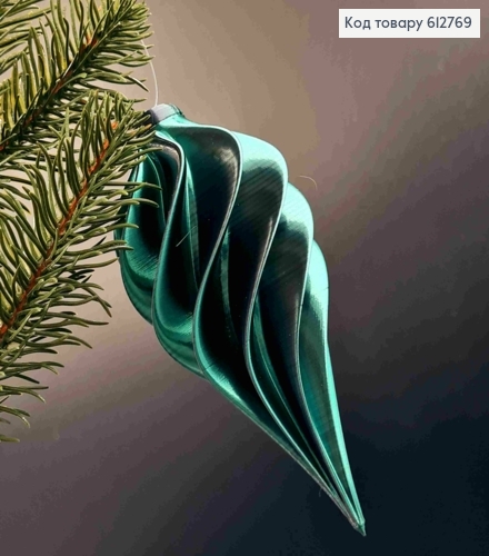 Фігурка  міраж "БУРУЛЬКА №4", СМАРАГДОВО-ЧОРНА, 14*7см, прикраса пластикова, Україна 612769 фото 1