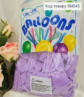 Воздушный шар латексной 12'  ЛАВАНДОВОЙ матовый (30 см), 100 шт 561043 фото