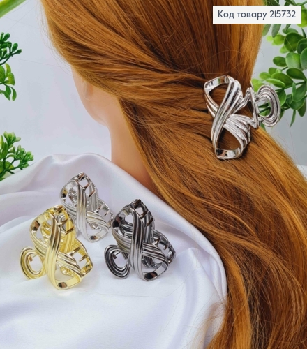 Краб метал "БЕЗКІНЕЧНІСТЬ", 5см, Чорний/ Срібний/ Золотий кольори в асортименті 215732 фото 1