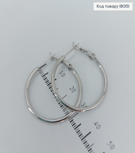 Серьги кольца 3см  медицинское золото Xuping 180151 фото 1