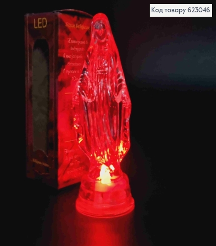 Декоративний LED ліхтарик 10см "Богородиця", Різнокольорове світіння 623046 фото 3