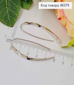 Сережки родовані, протяжки-гачки, пластинка кручена, 4,5см, Xuping 181379 фото