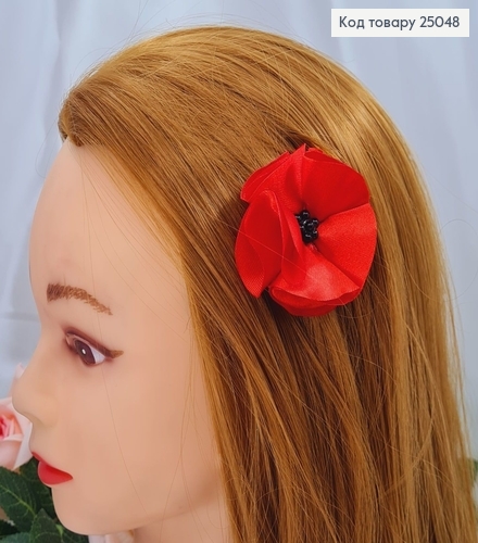 Заколка стрела уточка с маками, 6см, ручная работа, Украина 25048 фото 2