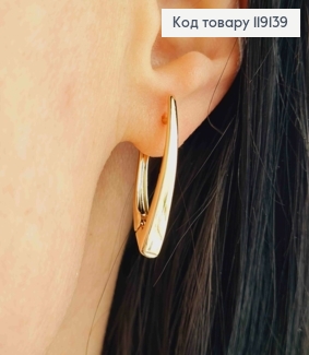 Серьги Стрелы, длина 2,7см, английская застежка, XUPING 18K 119139 фото