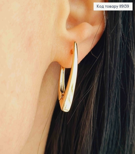 Серьги Стрелы, длина 2,7см, английская застежка, XUPING 18K 119139 фото 1