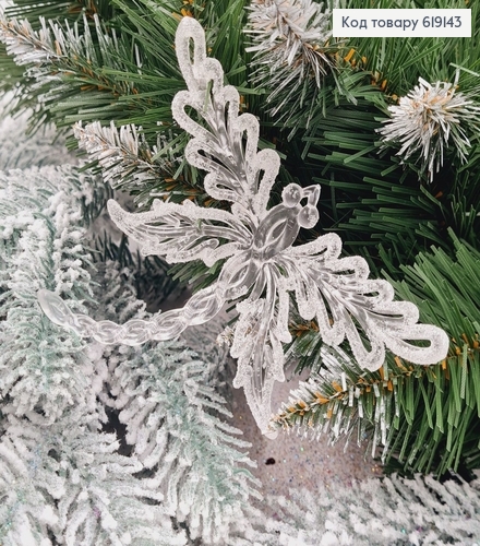 Новогодняя фигура Блеск Стрекоза Прозрачная,12*10см, Украина 619143 фото 1