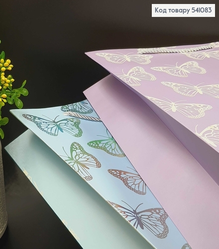 Пакет бумажный "Бабочки", 30х41,5х12см, в ассорт. 541083 фото 2