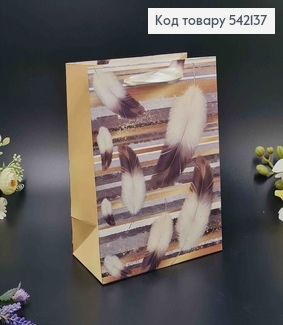Пакет бумажный "Пёрышко" 18*23*10см 542137 фото
