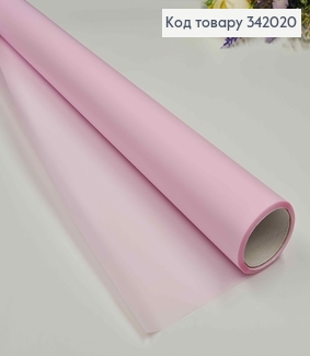Пленка однотонная, цвет светло ЛИЛОВЫЙ, рулон 66см*8,5ярды, 65мкр. 342020 фото