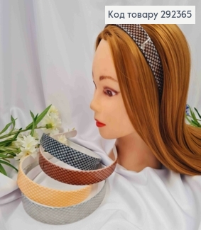 Обруч пластик, глянцевый, с рисунком в точку, 2,4см, Цвета в ассортименте 292365 фото