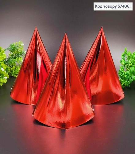 Набор праздничных колпачков, Красный металлик, 10шт/уп 574061 фото 1