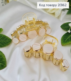 Краб пластик, прозрачный, с перламутровыми плоскими бусинами, 10см. 213162 фото