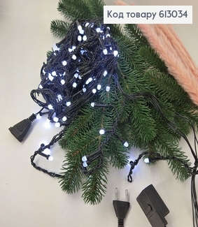 ¶Гирлянда сетка черная проволока 5 м 150 LED белая холодная 613034 фото