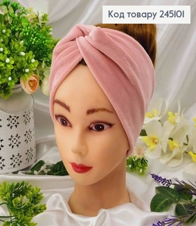 Повязка, мягкий велюр, Розовая, 22*12см, ручная работа, Украина. 275213 фото