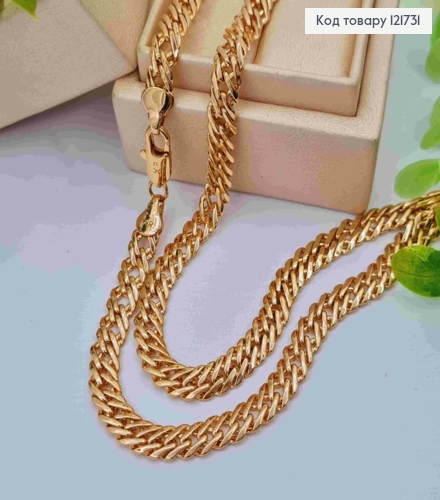 Цепочка РОМБОВЫЕ ПЕЛЕТЕНИЯ, ширина 6мм, длина 50см, Xuping 18K 121731 фото 1