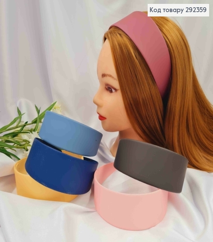 Обруч пластиковый, матовый, Широкий, 5см, Цвета в ассортименте 292359 фото 1