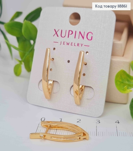 Серьги Стрелы, 2,6см, английская застежка, Xuping 18К 118861 фото 1