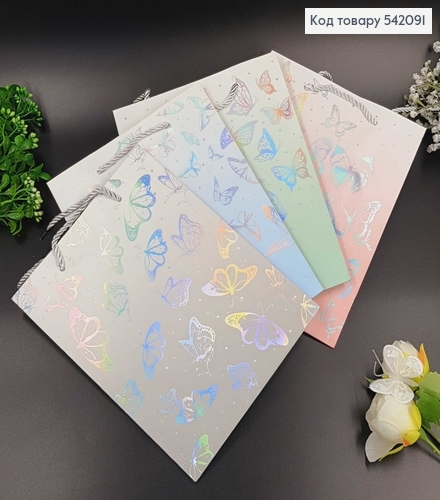 Пакет бумажный "Бабочки", 18х24х8см, в ассорт. 542091 фото 3