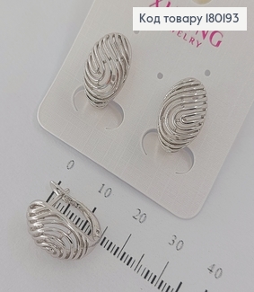 Серьги   с родием   медицинское золото  Xuping 180193 фото