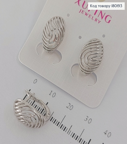 Серьги   с родием   медицинское золото  Xuping 180193 фото 1