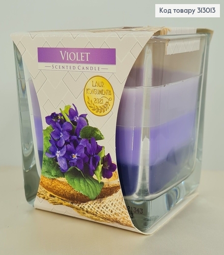 Аромасвічка стакан VIOLET 170 г/32год., snk 80-131  BISPOL  313013 фото 1