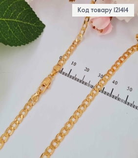 Ланцюжок панцирне плетіння, шир. 4мм, довж. 55см, Xuping 18K 121414 фото