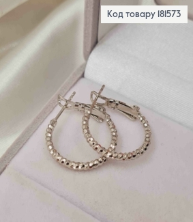 Сережки родовані, Кільця грановані, діаметр 2см, французька застібка Xuping 181573 фото