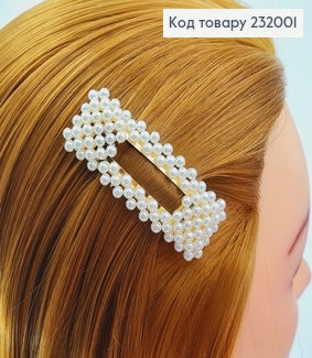 Заколка Тік - так 7*2,5 см з перлинками 232001 фото