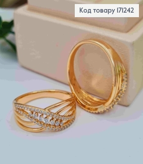 Кольцо украшено Блестящими камешками, Xuping 18К 171242 фото