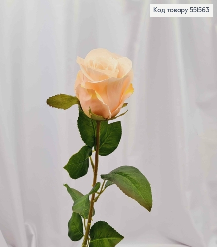 Искусственный цветок Розы, БЛЕДНО-РОЗОВОГО цвета, высота 70см, цветок 6*7см 551563 фото 1