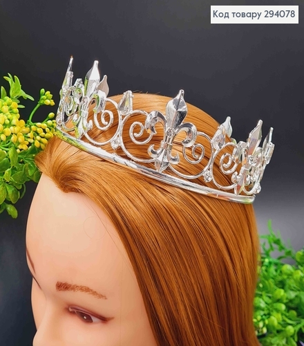 Корона под серебро, "Сказочная" с камешками 294078 фото 1