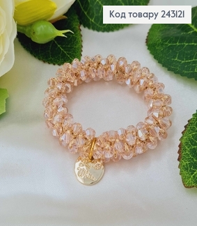 Резинка 5,5см  з  Пудровим  стіклярусом 243121 фото